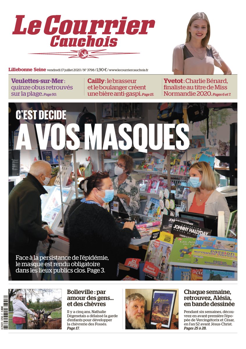 lccauchois's tweet photo. Pour vous donner un peu de courage pour la dernière journée de la semaine, découvrez les Unes de votre journal 😉 https://t.co/LvOlwSoZMG