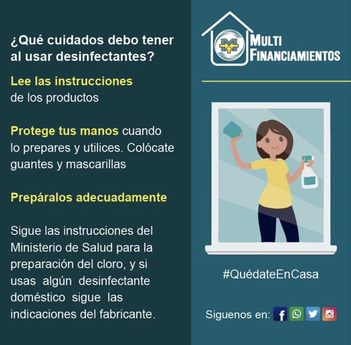 mfpty's tweet image. #MultiTips

Uso adecuado de los desinfectantes 🥽
#quedateencasa #saldecasasolosiesnecesario #limpiezadelhogar #poramoratufamilia #panama