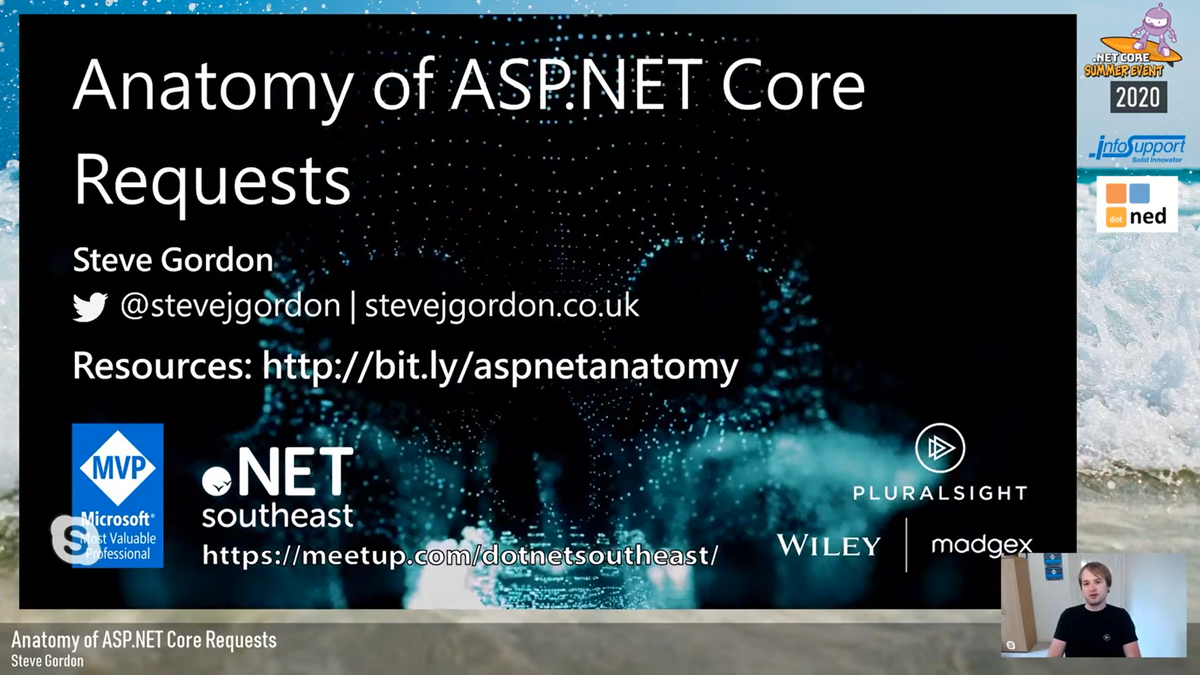 Have you ever wondered what goes on exactly when you execute an ASP.NET Core request? Then watch the talk that <a href="/stevejgordon/">Steve Gordon</a> gave at .NET Core Summer Event 2020. #NETCoreEventNL 
buff.ly/2VH5lju