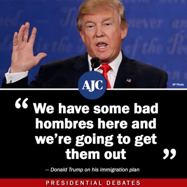 "Get rid of Bad Hombres"A major cornerstone of Trump's campaign was that there were BAD immigrants and that he would get rid of them.What he's ACTUALLY done is to reduce LEGAL immigration and to persecute people who have been living here for a generation or more.