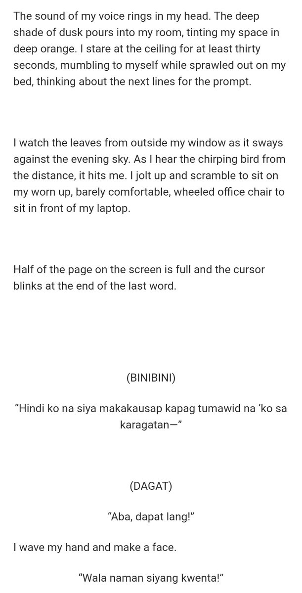 sulatsilang's tweet photo. Hi guys #SulatPH, I'm Silang!

I mostly write slice-of-life, creative nonfiction and romantic-comedies.

Here's an exerpt from one my recent works that I'm proud of!

It's from a series called “Mami and I” 😊

[https://t.co/zBvLo3xcHJ]

ao3: silangmalaya https://t.co/iNCCg10Nvk