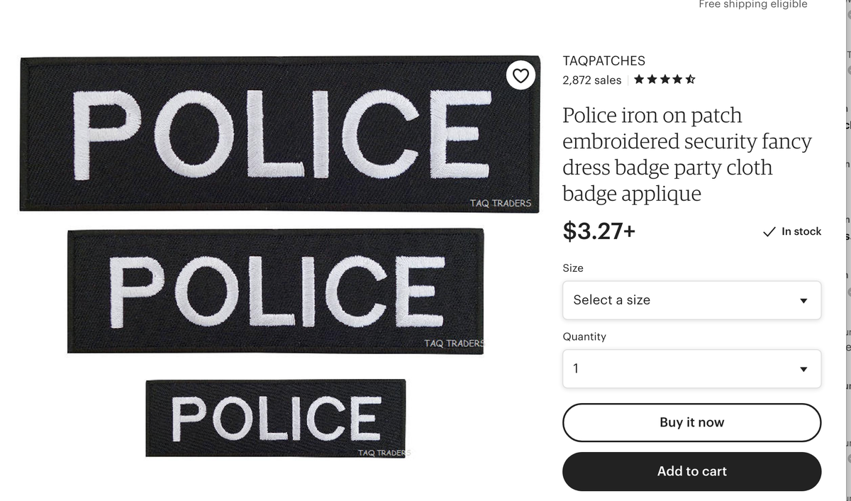 Apart from the "POLICE" patch, these guys are dressed *exactly* like many of the militia and boog boys who have violently raided and attacked BLM protests.All the nazis have to do is go on Etsy to look identical.They are setting us up to be shot by feds or kidnapped by Nazis.