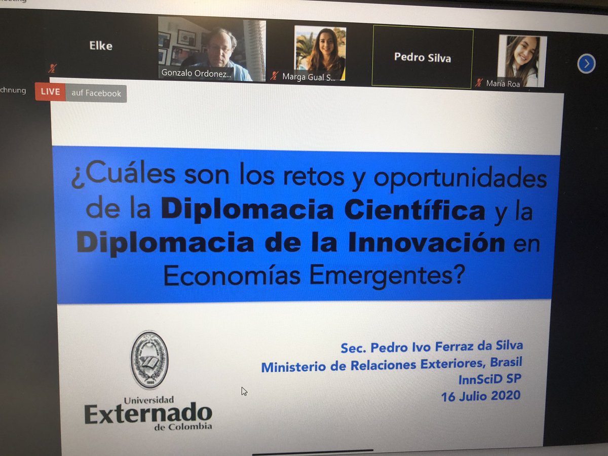 SciDipAlliance's tweet photo. @margagual @DrLMelchor @OrdonezGonzalo @PaulaXRuizC @FIGRIEscuelaRI @TWASnews Pedro Ferraz introduces #BrazilinIndia, several global networks, examples of diaspora organizations, strategic approaches and @innscidsp! https://t.co/E9aIe0jT02