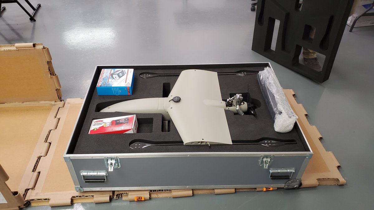 #ChristmasInJuly Our team has taken delivery of two #ALTI Unmanned Systems. These craft are built for long-endurance #mapping, #security, #photogrammetry, and #BVLOS! #ReadyToWork #argentech #dronesforgood #drones #uav #uas #unmanned #fixedwing #construction #engineering #energy