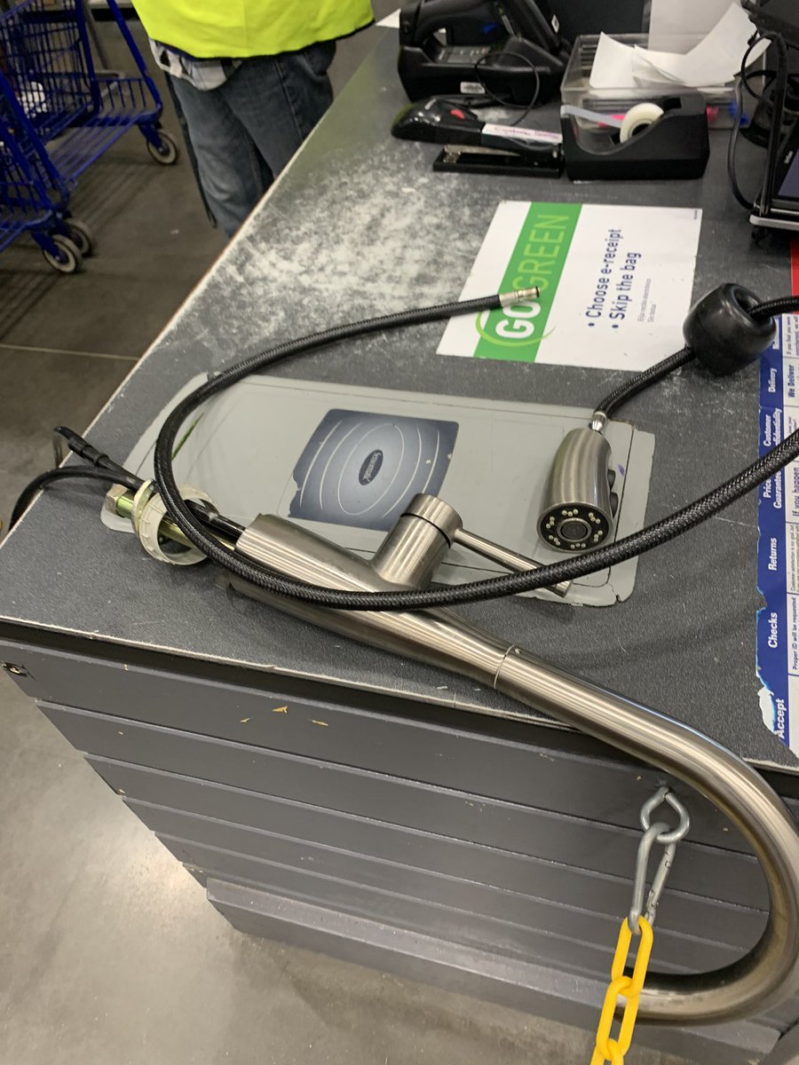 chainbucket's tweet photo. @Lowes I spent over $50k at this store last year and they wont refund me for this broken 1 yr old faucet worth $169?  Hello Amazon and Home Depot. Wont let me talk to manager. https://t.co/mYFSAmn0Lm
