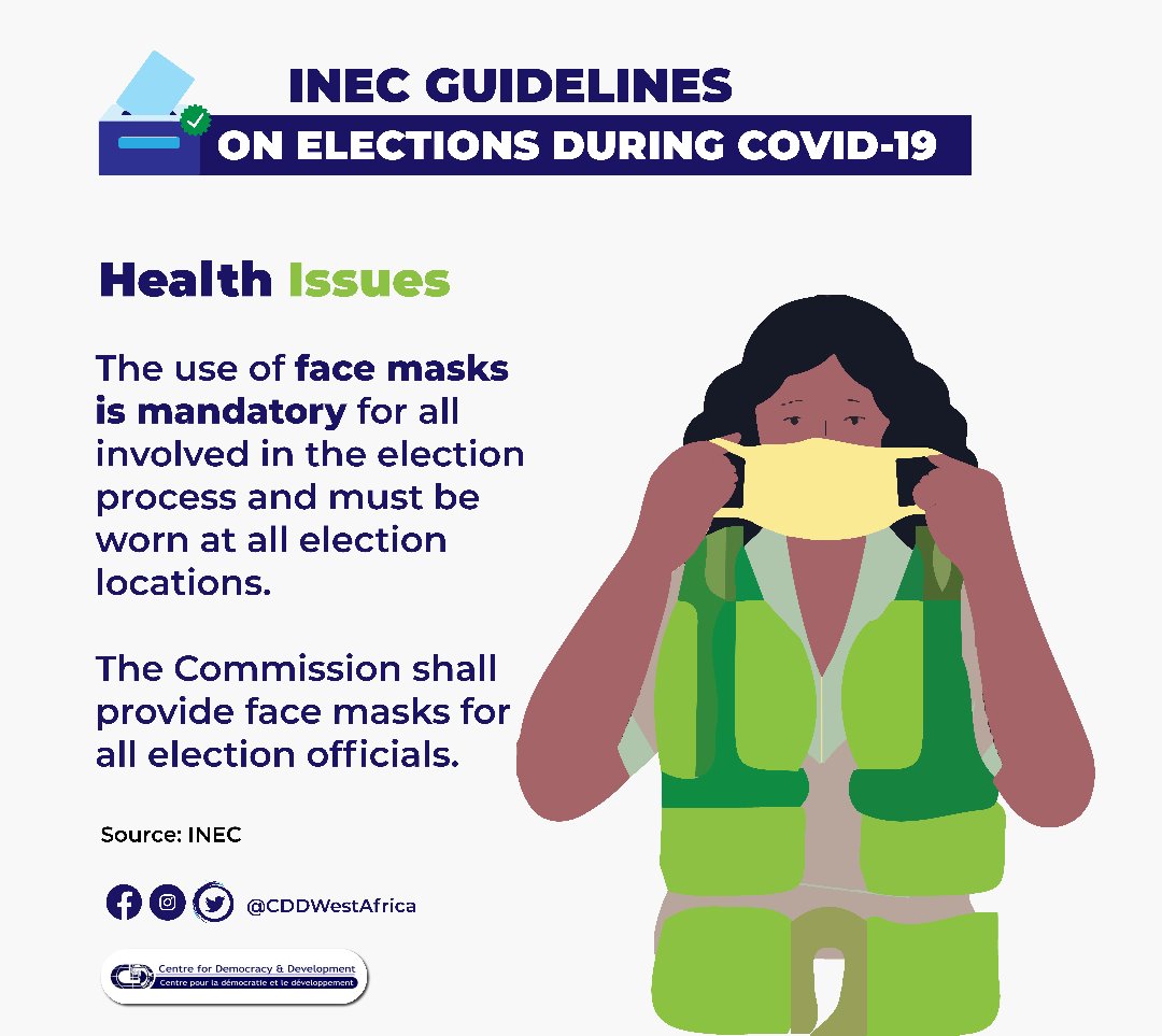 yoosooph_shams's tweet photo. #Edo2020Poll @inecnigeria policy - the use of face masks is mandatory for all involved in the #edodecides2020 #ondodecides2020 election. @CDDWestAfrica https://t.co/6YW7zXPFUN