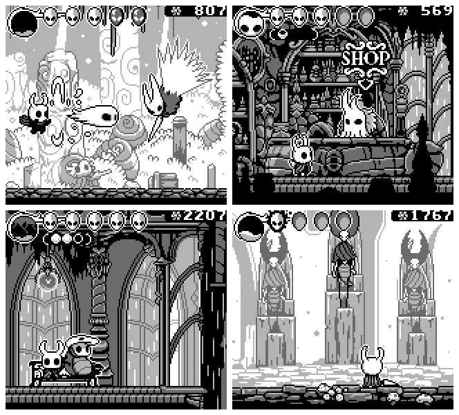 Hollow Knight Game Boy Demake 