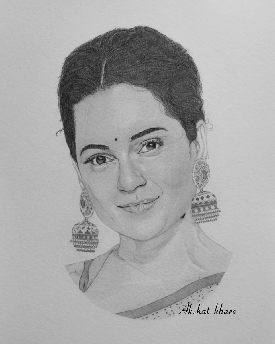 aksh_khare's tweet photo. Queen Kangana👑💞 @team_kangana_ranaut 
➖➖➖
Artwork by - @aksh_khare
Insta by - #aksketcher
Portrait sketch of - #kanganaranaut
➖➖➖
#akshatkhare  #kangana #queen #queens #teamkanganaranaut #kanganaranautfanclub #drawings #sketch #artoftheday #artsy #art #fan #fanart #love https://t.co/dgza50Fl4T