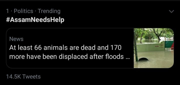 Assam Flood is trending in INDIA.Let's keep doing our best and bring the situation in notice. #AssamDeservesBetter  #AssamFloods  #StopIgnoringAssam #ProtectAssam #AssamNeedsUs @BangtanINDIA  @bangtan__india