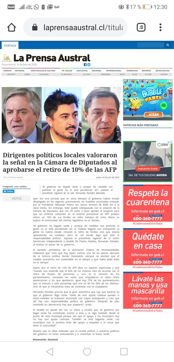 fdoparedes's tweet photo. Hoy en @LaPrensAustral 💪 https://t.co/GAziZTKHNe