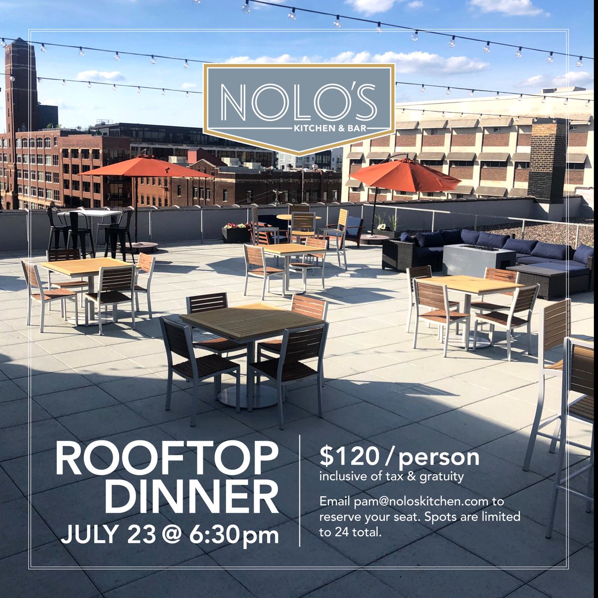 We’re doing it again! Rooftop dinner party, July 23