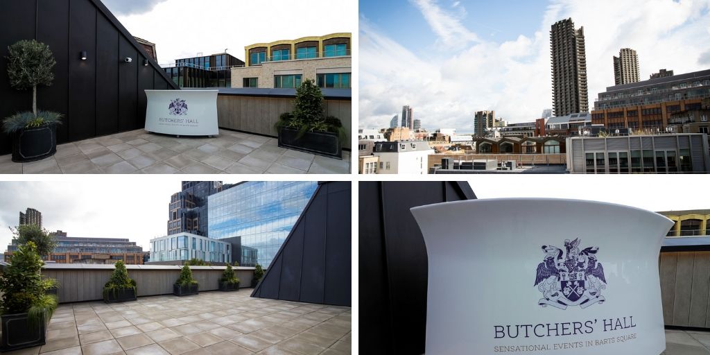 butchershall19's tweet photo. Our stunning, brand new #rooftopgarden is available for independent #hire or as part of your event. The Roof Garden comes with a variety of refreshment options including our #champagnereception with a range of #canapés or #bowlfood overlooking the newly developed Bart’s Square https://t.co/38KdJEza60