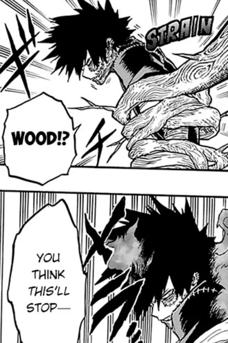 @ackersmoke i think he got excited for a sec bc he is finally facing w the wood hero again shsjd 