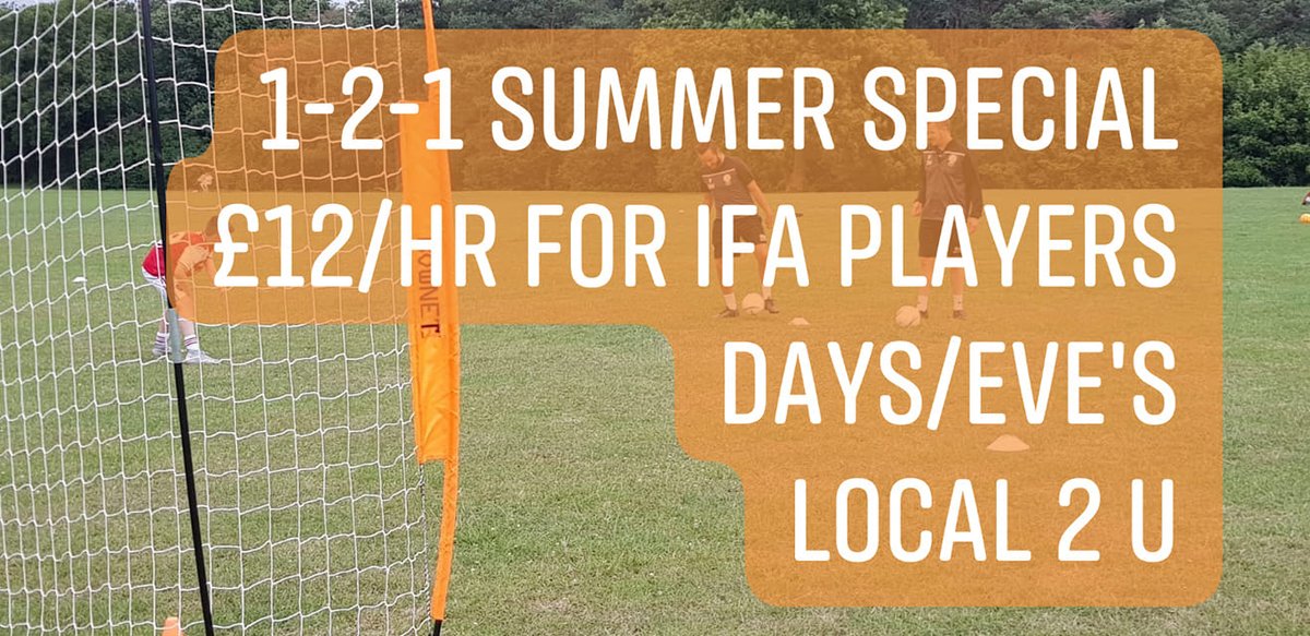 InspiredFootbal's tweet photo. We're still coaching and we'll be carrying on throughout the summer. These two deals are for the summer period only so hurry and book with us! Our coaches our friendly and we guarantee that your child will make huge improvements! https://t.co/HO4v9OvHJC