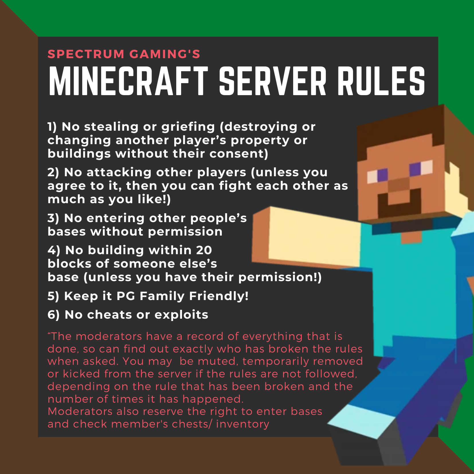 Nossos servidores de Minecraft e Discord