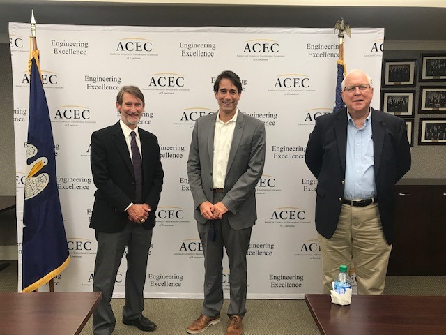 Walt Catlett, ACPA Reginal Engineer for LA and Don Conrad of <a href="/Forterra/">John Burwell</a> attended a Meet &amp; Greet sponsored by the ACEC-LA with Garret Graves, 6th District, U. S. House of Representatives for LA. Mr. Graves shared several updates on legislation for highways &amp; @infrastructure.