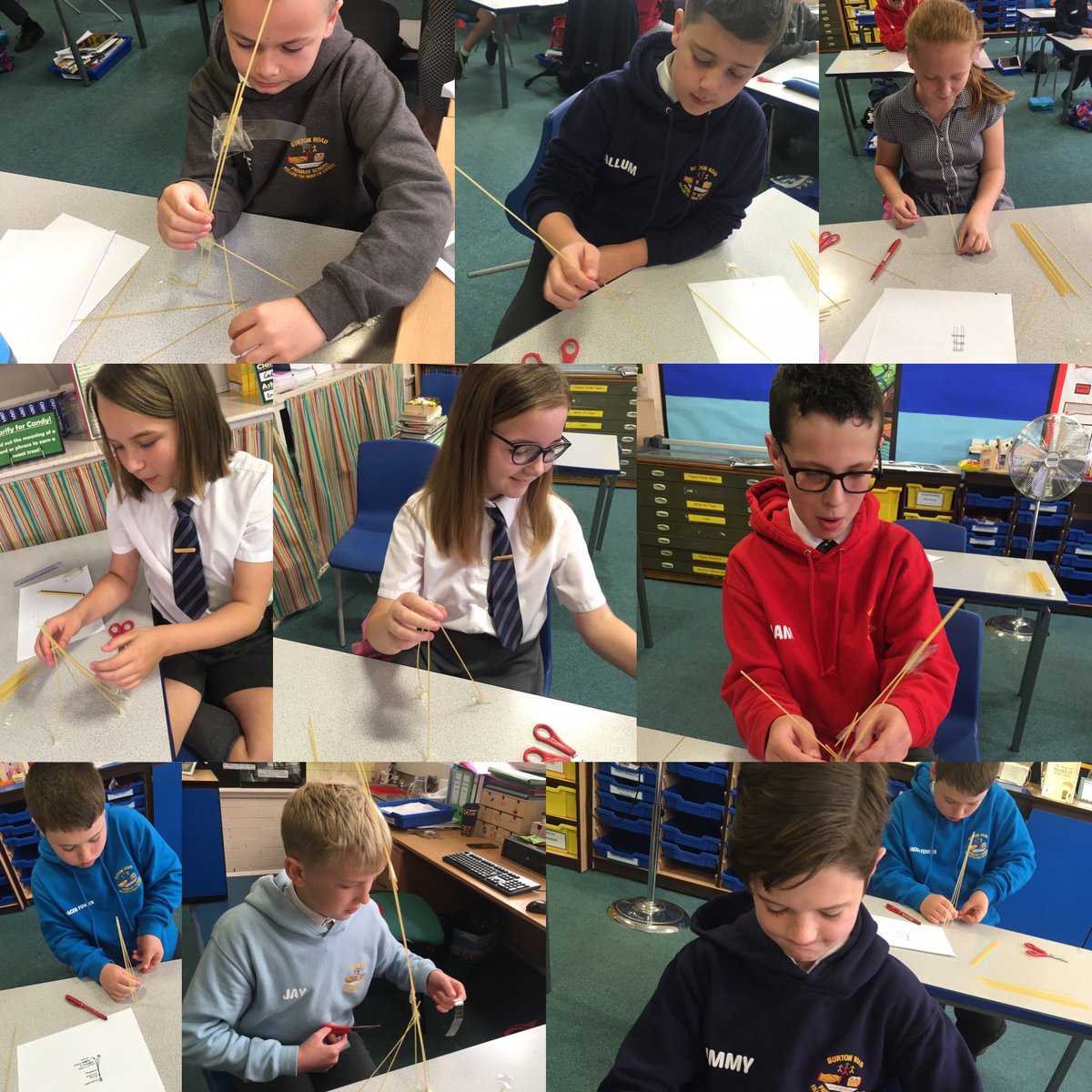 Class1117's tweet photo. A great test of our engineering skills and resilience today with the marshmallow challenge! The winner built a supporting tower 42cm high with just tape and spaghetti! Remember, if you’re not a winner, you can still be a learner! It was tough! X https://t.co/UoTdYLXZBa