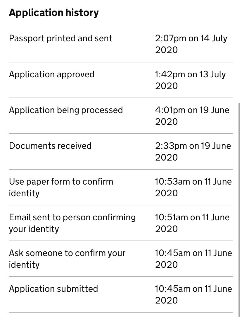 jeremylam99's tweet photo. Finally @HM_Passport sent my daughter’s renewal passport back. Received today. Was sent to Durham and was only notified by post on 9th July (dated 7th) to say I needed to send her birth certificate in. Sent in on 10th to Peterborough. Think Durham can’t handle the volume. https://t.co/fjTfgOseBb