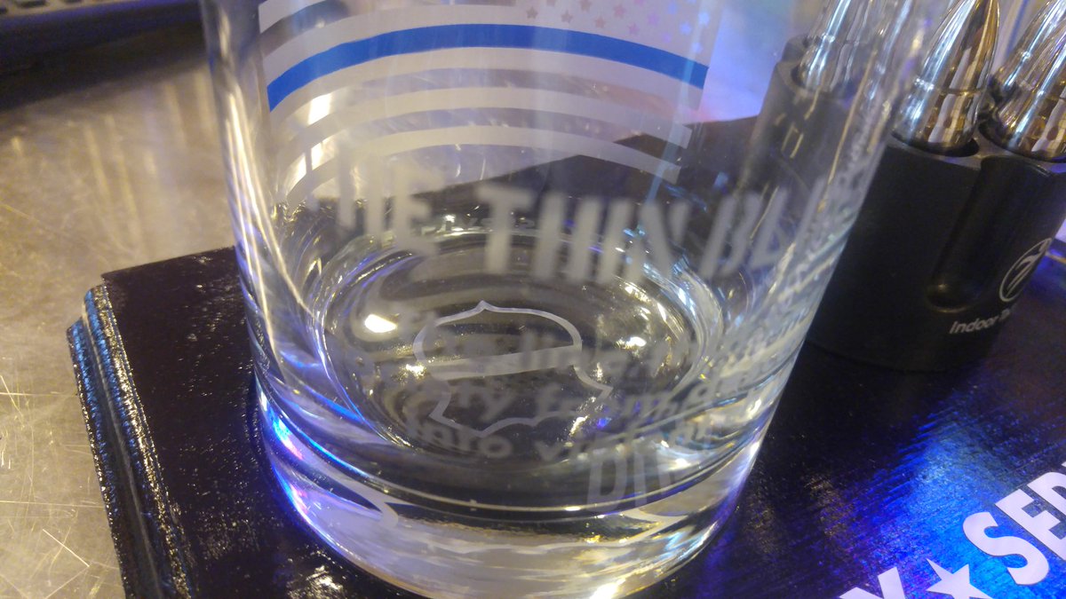 TazDrums's tweet photo. $100 INCLUDES SHIPPING - Punnisher logo on the front, the back says "Back The Blue". The other glass has the flag and the definition of what the Thin Blue Line is. A set of bullet whiskey stones to keep your drinks cold and lit up the base with LEDs. VENMO: wnycustomglass https://t.co/hry6b40sTZ