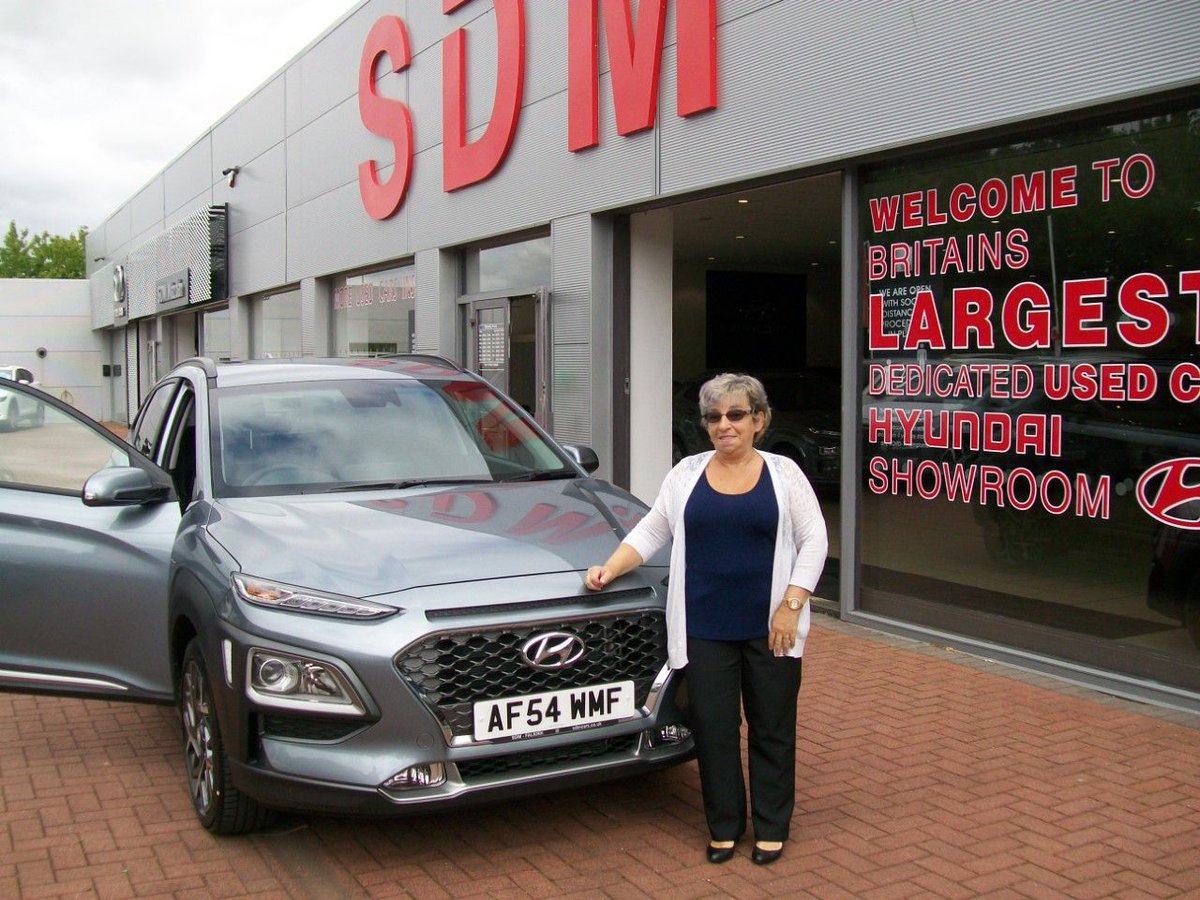 sdmcars's tweet photo. It's been a while since we last shared a customer handover photo 🤝🚗

Here we have Aileen Forsyth picking up her new KONA Hybrid. Many thanks from Lesley and the team here at SDM Hyundai. We hope to see you in the future and congratulations again on your new car. https://t.co/MW3LezrDYM