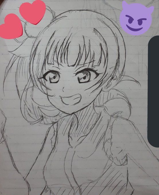 ちょっと丁寧にに描いた落書きヨハネ?❣(模写)
昨日の休み時間に描いた〜♪
いろんな所に落書きして有るからちょっと隠してるwww
気にしないで〜w? 