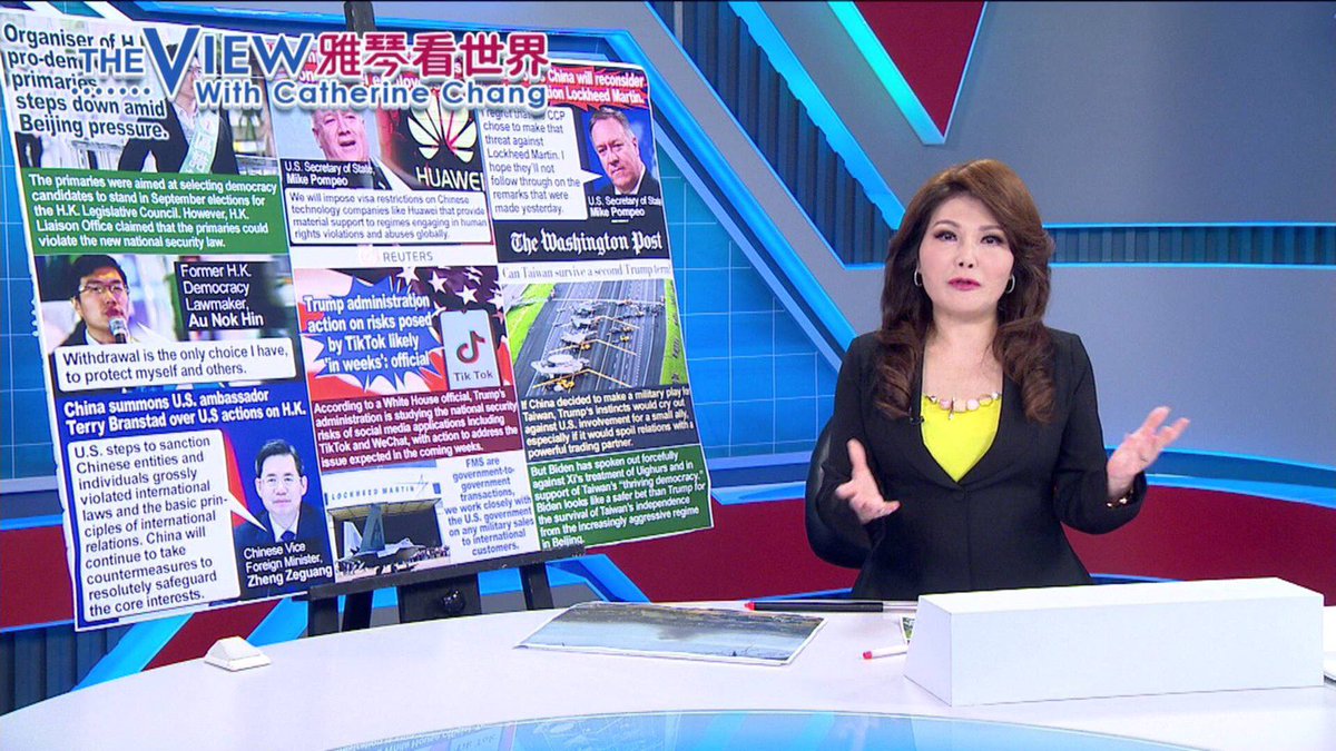 theview_chang's tweet photo. 🌏Organizer of H.K. pro-democracy primaries steps down amid Beijing pressure. 
🌏U.S. imposes visa restrictions on Huawei employees.
🌏The Washington Post: Can Taiwan survive a second Trump term?

⬇️New video !!
https://t.co/ApXn4WFoGC

#theviewwithcatherinechang 
#雅琴看世界 https://t.co/eqzxoOZZJi