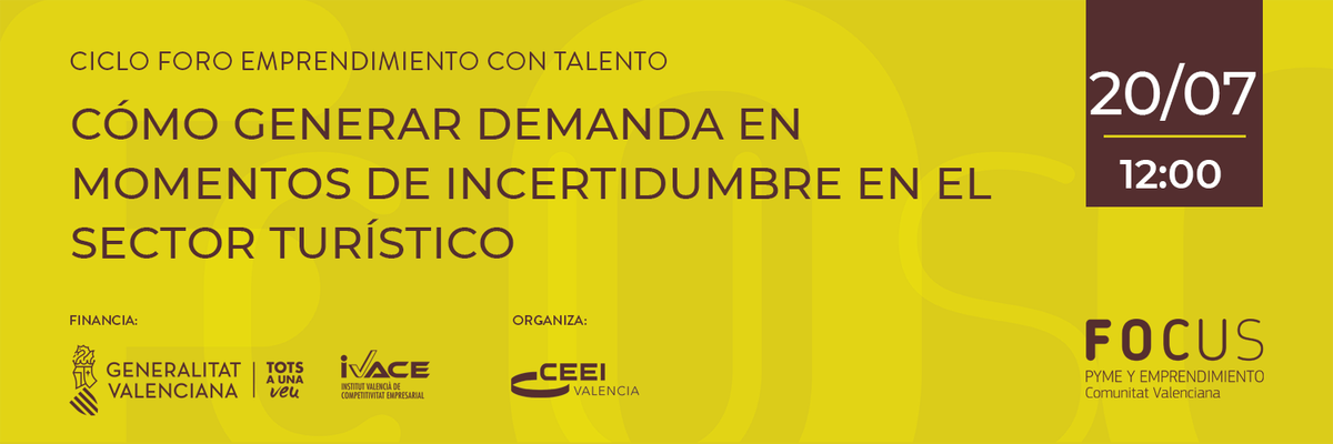 Este lunes #webinar : Cómo generar demanda en momentos de incertidumbre en el sector turístico.
Con <a href="/andreskarp/">Andres Karp 𝕏</a> de <a href="/dinamicbrain/">DINAMICBRAiN {Smart Agency}</a>, <a href="/Cometatravel/">Cometa travel</a>,  <a href="/Gastroagencia_/">Gastroagencia.es</a> y <a href="/psantateresa/">Patricia</a> de <a href="/floridauni/">FloridaUniversitaria</a>
bit.ly/3922APk
<a href="/GVAivace/">IVACE+i</a> <a href="/ceeivalencia/">CEEI Valencia</a> <a href="/ceei/">CEEI Alcoy</a> #Turismo vía <a href="/emprenemjunts/">Emprenemjunts</a>