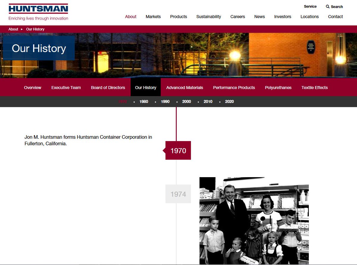 Huntsman_Corp's tweet photo. #Huntsman is proud to celebrate 50 years in business - thanks to our customers, associates and stakeholders. Learn how we got here with a look back in Our History section of our new #website. #websiteweek https://t.co/hLxrYsrlpm https://t.co/vs7lpurTaC