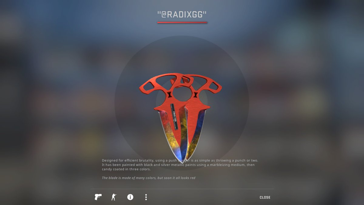 RADIXGG's tweet photo. [#CSGO]

To celebrate the signing of our new team, we're hosting a giveaway!

Shadow Daggers | Marble Fade.
 
To enter:
👉- Follow: @RADIXGG
 
🔄- Retweet.
 
🫂- Tag 2 friends.

Winner will be picked on the 16th of August!

GLHF💝

#CSGOGiveaway https://t.co/0UwAuAo1nL