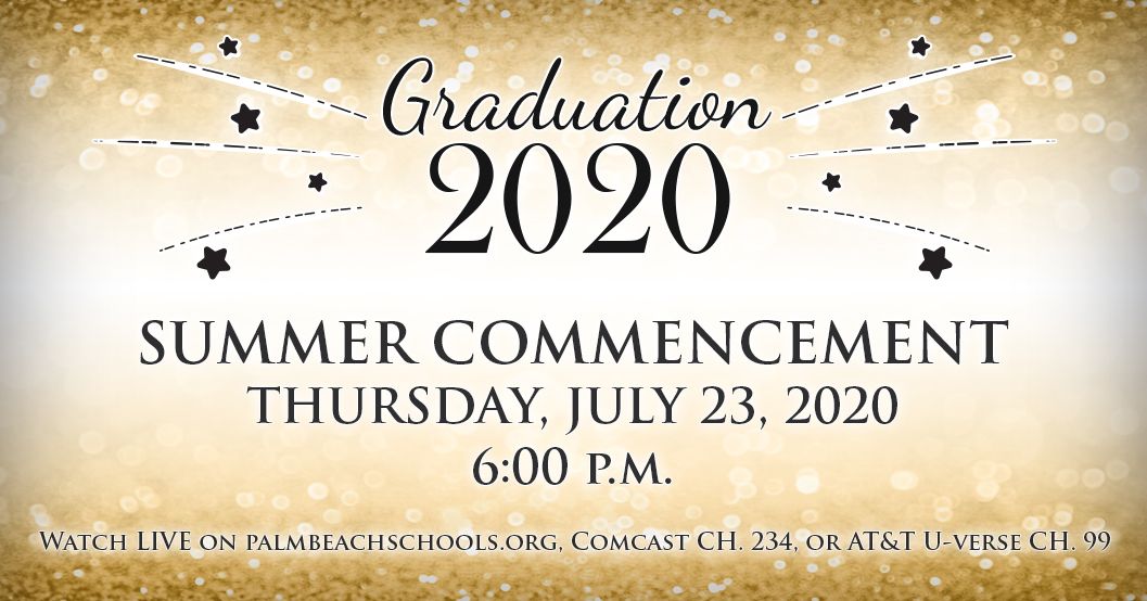 pbcsd's tweet photo. Congratulations to the nearly 200 summer graduates of the Class of 2020! πβ¨ Watch the summer commencement ceremony on Thursday, July 23, at 6 p.m. #PBCSD2020Vision https://t.co/dnQimrfNcg