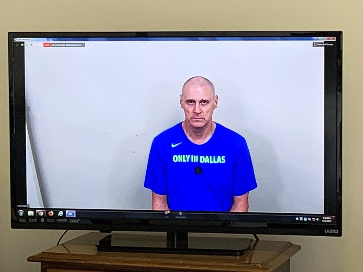 CPrev's tweet photo. On ESPN - is this an interview with Rick Carlisle or a video arraignment?? ⁦@espn⁩ ⁦@dallasmavs⁩ https://t.co/X1bi18F5E3