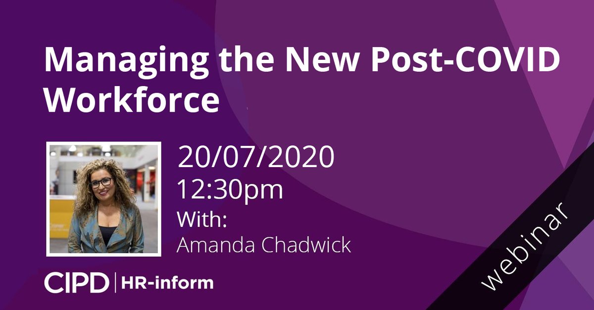 HRinform's tweet photo. Join #Employment #Law expert, Amanda Chadwick to learn how to promote #employee #wellbeing, manage difficult conversations, and ensure your #workplace is #COVID-19 secure.

Register today for our upcoming #webinar, Monday 20th July at 12:30pm: https://t.co/LC7ceb1RvA

#COVID19 https://t.co/XIBVri6Fan