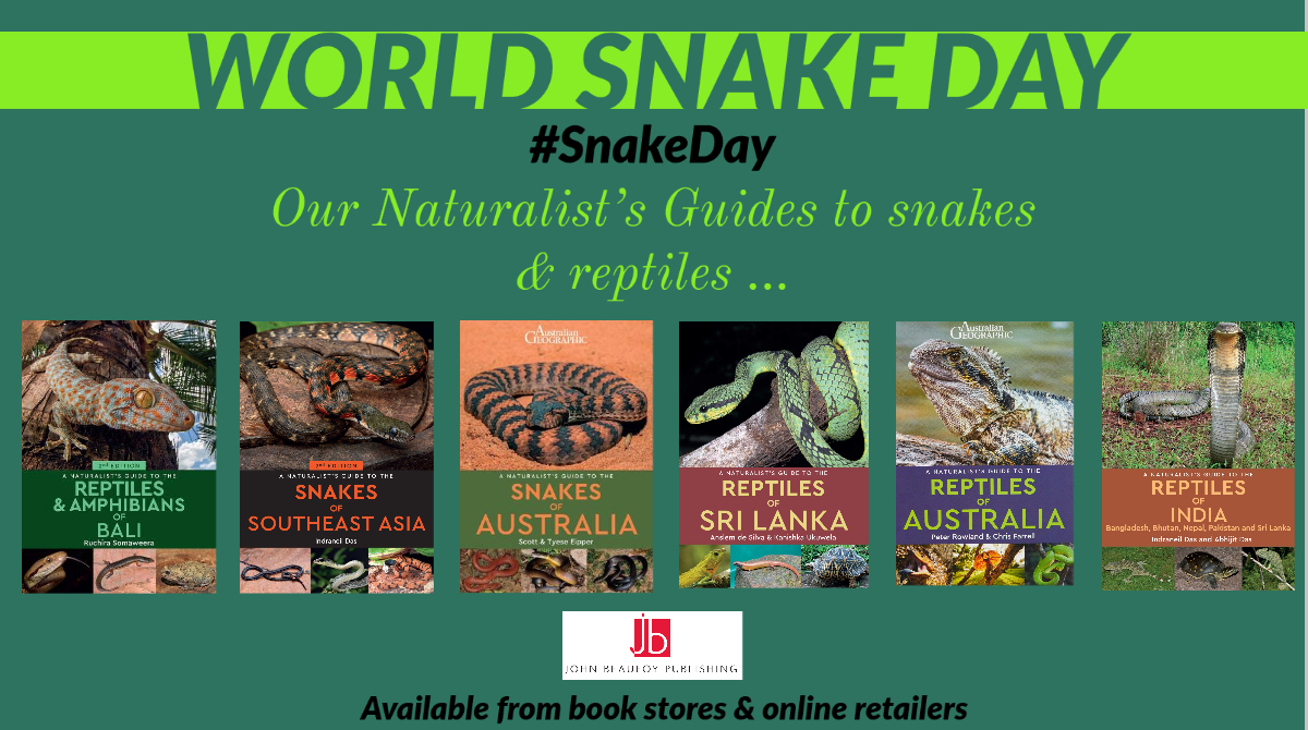 JB_Publishing's tweet photo. #Competitiontime in honour of World #SnakeDay To #win a copy of A Naturalist's Guide to the Snakes of Australia, RT &amp; comment with how many books we show in the picture below. by midday GMT 20 July (extended!),  #bookgiveaway #freebiefriday    #WorldSnakeDay #reptiles #Snakes https://t.co/scony2aNMo