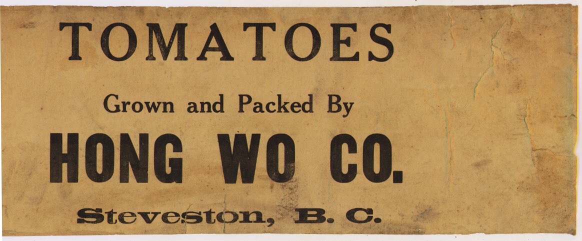 Old crate label from Hong Wo & Co. The store used to be located at the foot of Trites Rd. in Steveston.
 @Richmond_Museum 
@StevestonMuseum 
#richmondBC
#steveston
