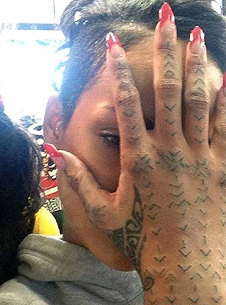 15. More tattoos. However as the previous video explains many I will just choose one in particular, which needs exapnded on. The shhh... tattoo  #Rihanna  #Tattoo  #Shhh...  #illuminati