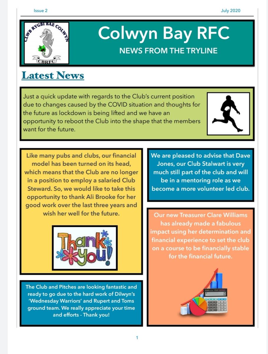 colwynbayrugby's tweet photo. 🎉 CLUB NEWSLETTER 🎉 https://t.co/MkLn7ZzPzi