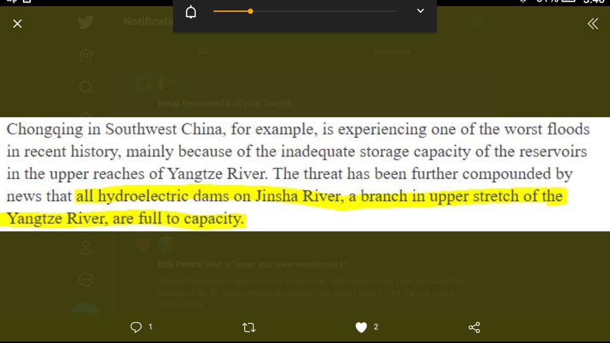  #ThreeGorgesDam  #YangtzeRiver #ChinaFlooding( 1 ) -Credit =  @PhilObenshainLhasa region (Tibet plateu)