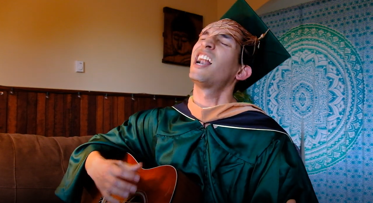 oregonmba's tweet photo. ICYMI: Voted "Most Outstanding Student" by the 2020 cohort, Louis Penna '20 rewrote the lyrics to "Tears of the Dragon" and performed a tribute to the 2020 #MBA class in last month's graduation ceremony video: https://t.co/AgWICfBo0Y #MBAgraduation https://t.co/Ijvk0c0We5