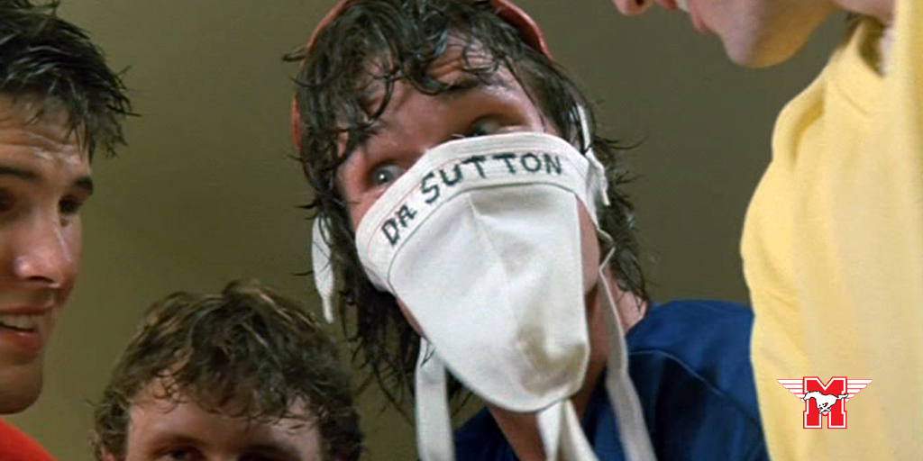 1986Mustangs's tweet photo. A weekly reminder from Dr. Sutton to #WearADamnMask https://t.co/J7UKSRydXh