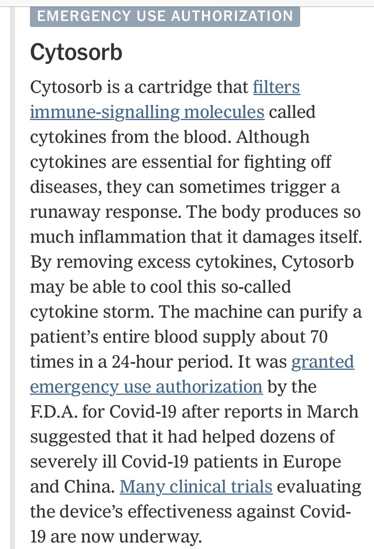 For kidneys, here’s its recommendation for Cytosorb ‘Promising evidence’How about strong evidence it doesn’t work instead?  https://jamanetwork.com/journals/jama/fullarticle/2706139 (different method, same principle) 3/