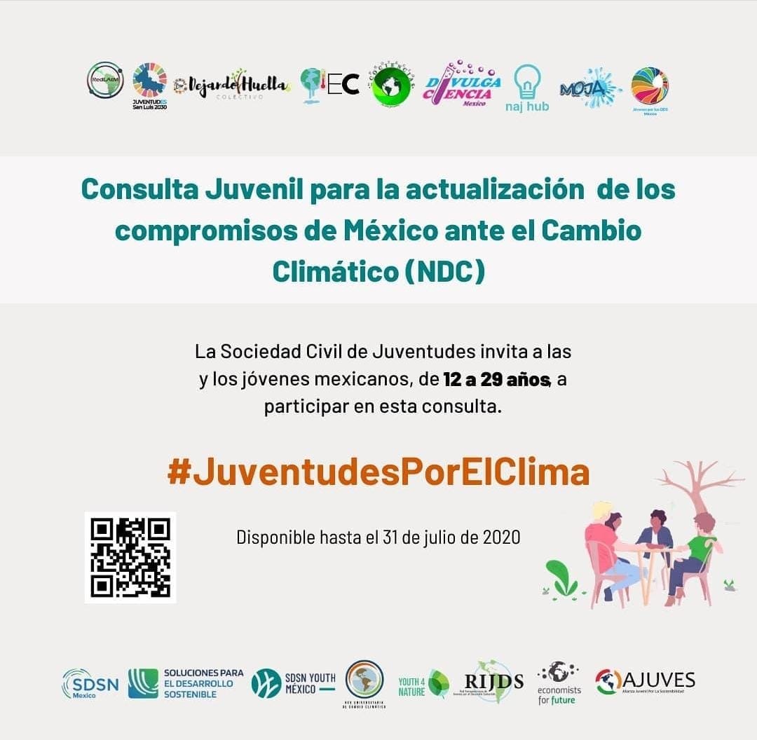 SuttonAxell's tweet photo. ¡Participa en la Consulta Juvenil para la actualización de los compromisos de México ante el Cambio Climático (NDC)!

Nos interesa conocer los desafíos de la juventud mexicana ante los efectos del Cambio Climático.

👉🏼Link: https://t.co/Dz8mz0cXpE
#JuventudesPorElClima https://t.co/i1WVmshlcO
