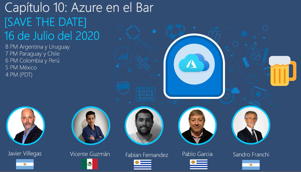 Te lo vas a perder? Hoy tenemos el Capitulo 10 de <a href="/AzureEnElBar/">AzureEnElBar</a> ! Un panel de lujo!

Y se vienen tremendos anuncios!

Link: youtu.be/W9gnBN-W56g

Today we have another round table at Azure en el Bar! Join us!

#MVPBuzz #Azure #pbifamily #sqlfamily