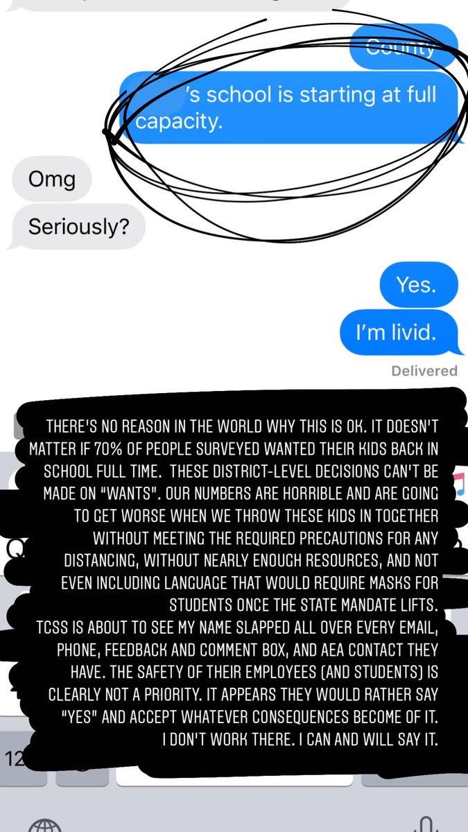 I don’t tweet much, but I will say this unapologetically, as someone with high-risk friends and family working in <a href="/tcss_schools/">Tusc Co Schools</a> who can not retire: I hope they will listen to their teachers and amend their reopening plans prior to August 20. ***”when we” should be “when they”**