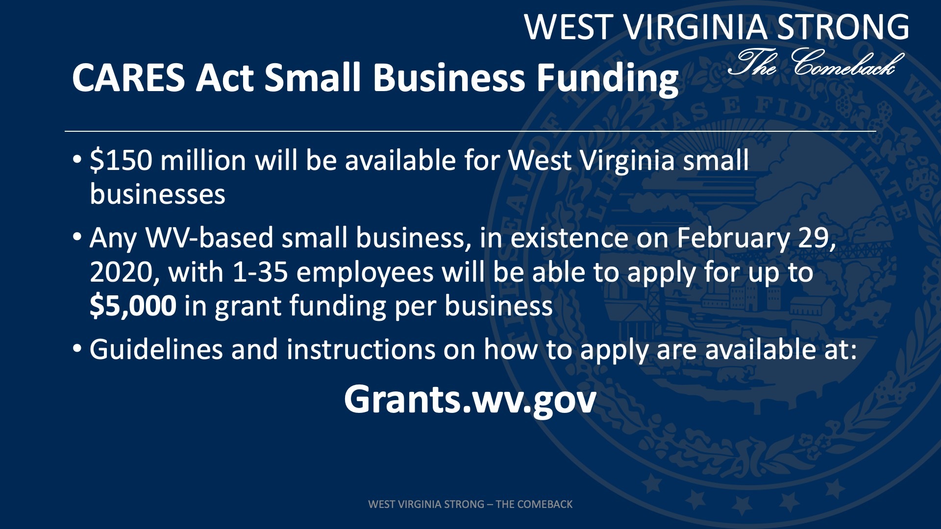 Governor Jim Justice on X: &ldquo;Applications are OPEN for the West 