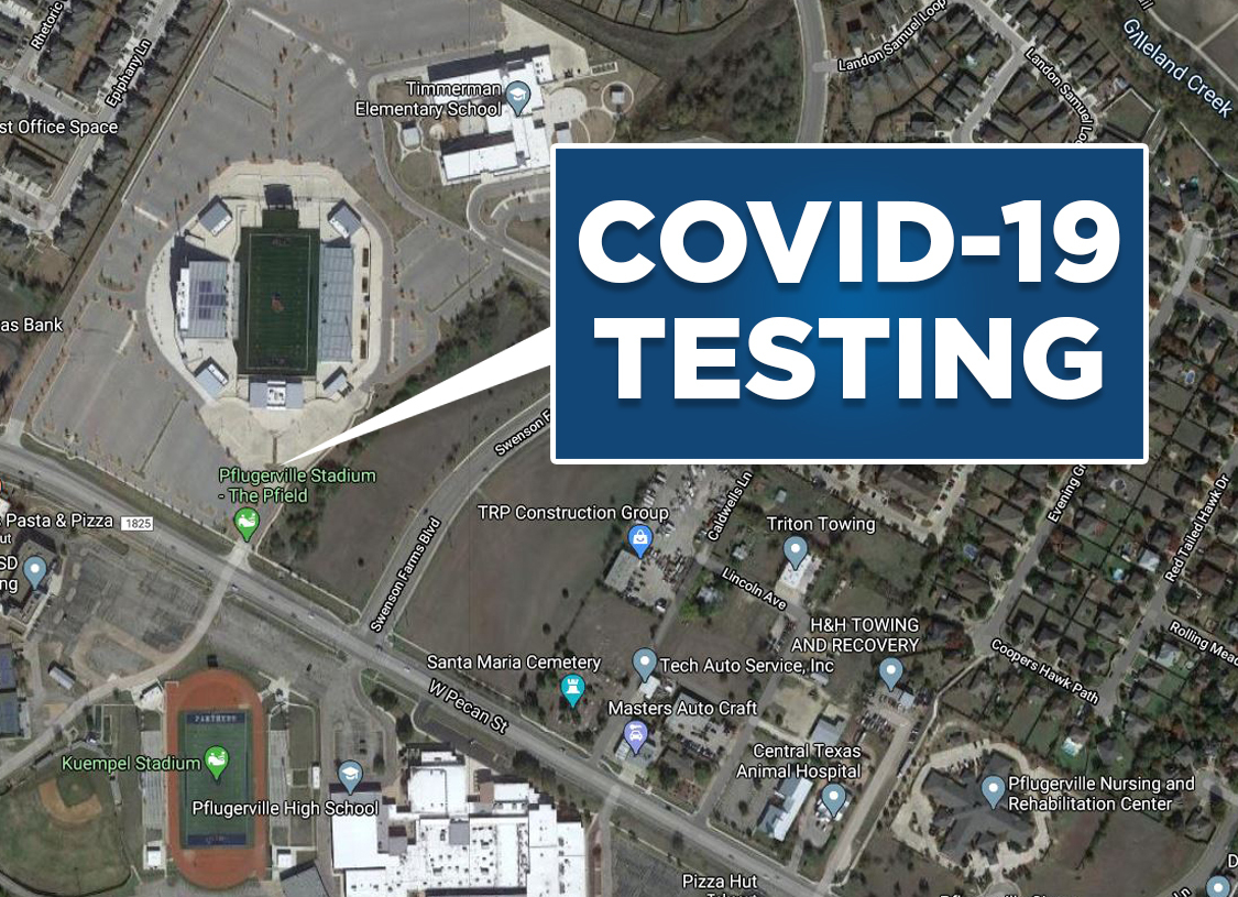 PflugervilleTX's tweet photo. @AusPublicHealth is opening a COVID-19 testing site at the Pfield (1440 W. Pecan St.) starting Mon, July 20. 

📆It will be open Mon - Sat from 8 am - noon.
⚠️ A max of 300 people per day can be tested at this site.
✅ This is a walk-up testing site (no pre-registration) https://t.co/TvmFzEPZC7