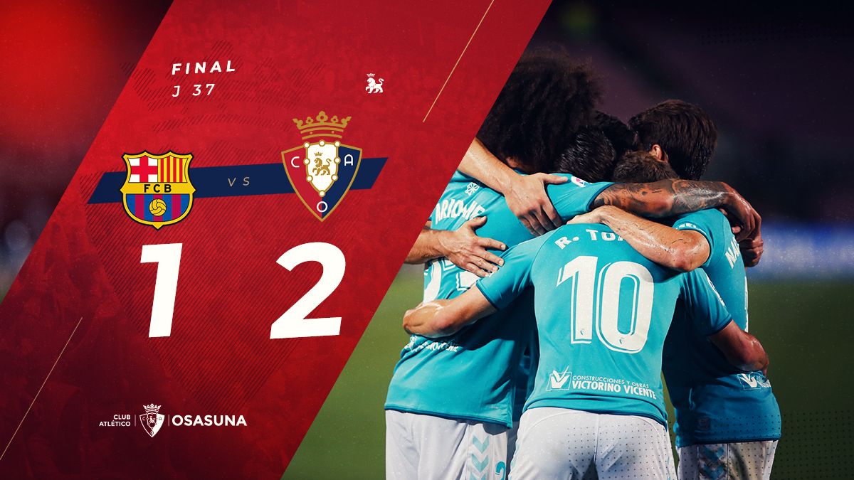 Osasuna's tweet photo. 🏁 FINAL

#BarçaOsasuna https://t.co/d8FJOb9t3m