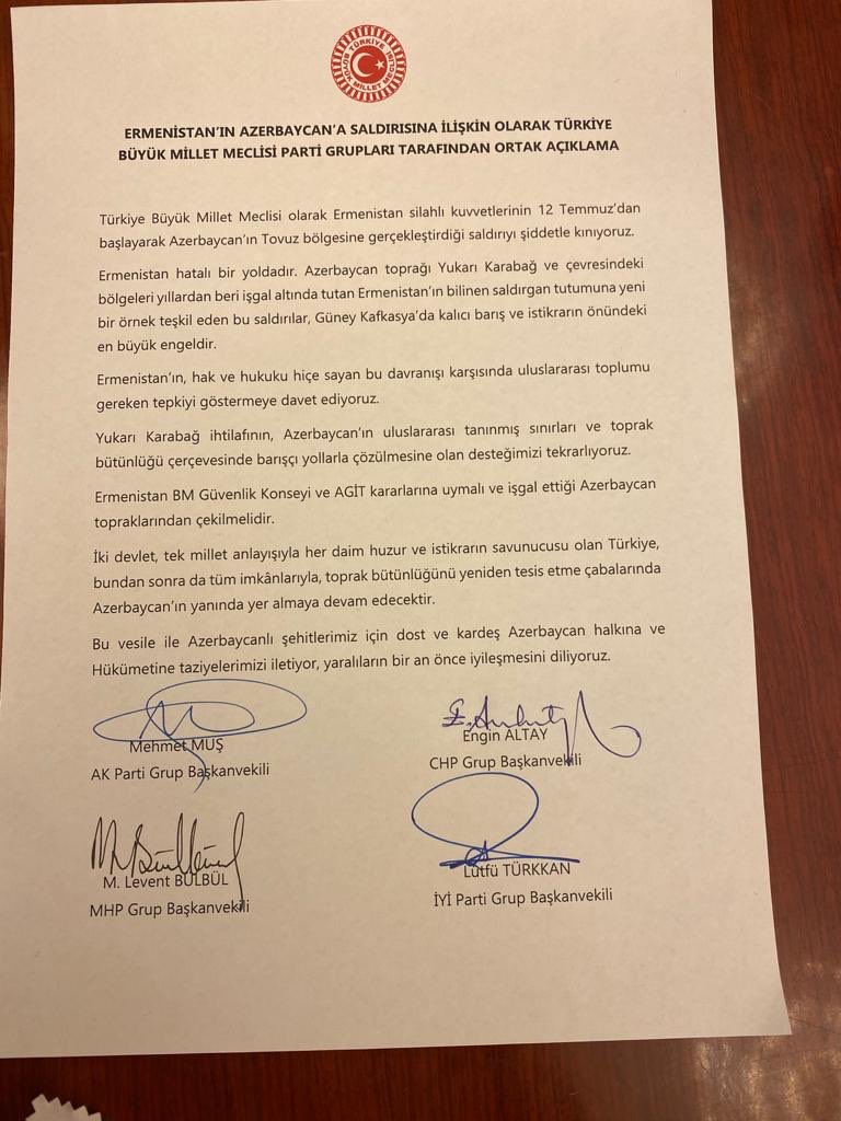 GanirePashayeva's tweet photo. Teşekkürler Türkiye Büyük Millet Meclisi! Var olun! Kardeşlık böyle olur! https://t.co/rvHuQodN1B