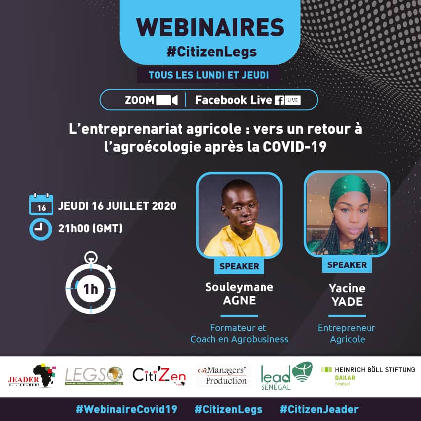 jeadercommunity's tweet photo. Dans une minute, démarrage du #citizenlegs de ce soir sur https://t.co/T2I87ZvpRH. Vers un retour à l'écologie après la #covid19 ? Venez en discuter avec nos invités @tsa855 du programme #baydundee de Jeader, de @_FraiSen... et Yacine YADE de FAM.
#KEBETU #JEADER #SUNUMBAY https://t.co/5y0F4AY6r6