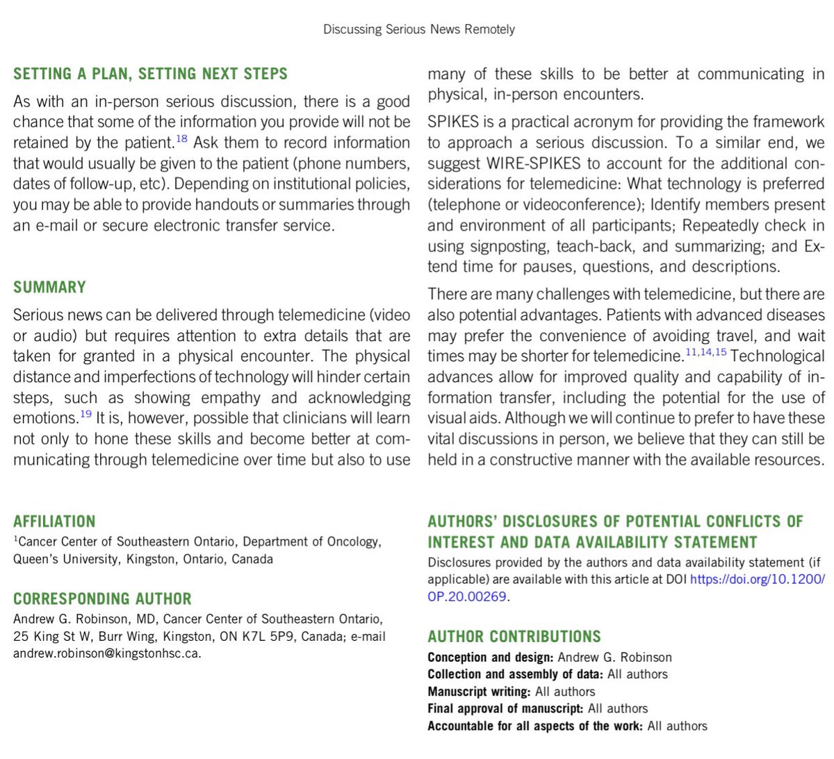 RyanNipp's tweet photo. Important topic discussed in new article in @ASCO_pubs:

“Discussing Serious News Remotely: Navigating Difficult Conversations During a Pandemic”

https://t.co/5GkEf3JUVI

@JOP_ASCO #hapc #hpm #pallonc https://t.co/xxpwIe5AMN