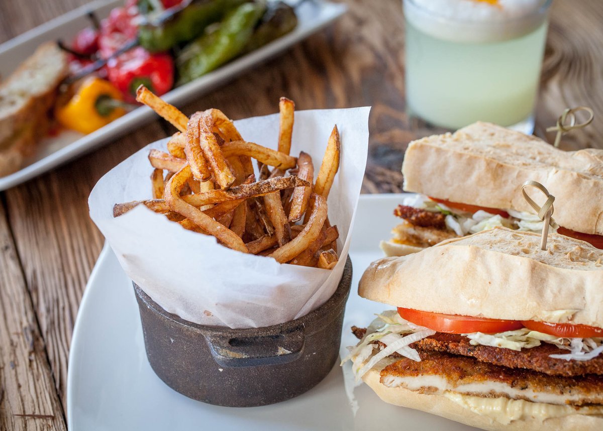 Some say a Chicken Cutlet Grinder is the most popular deli sandwich ever, and we conclude that ours, is in fact, just that.

Shredded lettuce + tomato + house-made mayo = Yum! Stop in until 8 pm tonight or get it delivered butchersandbakers.com/delivery #butchersandbakers #farmingtonct